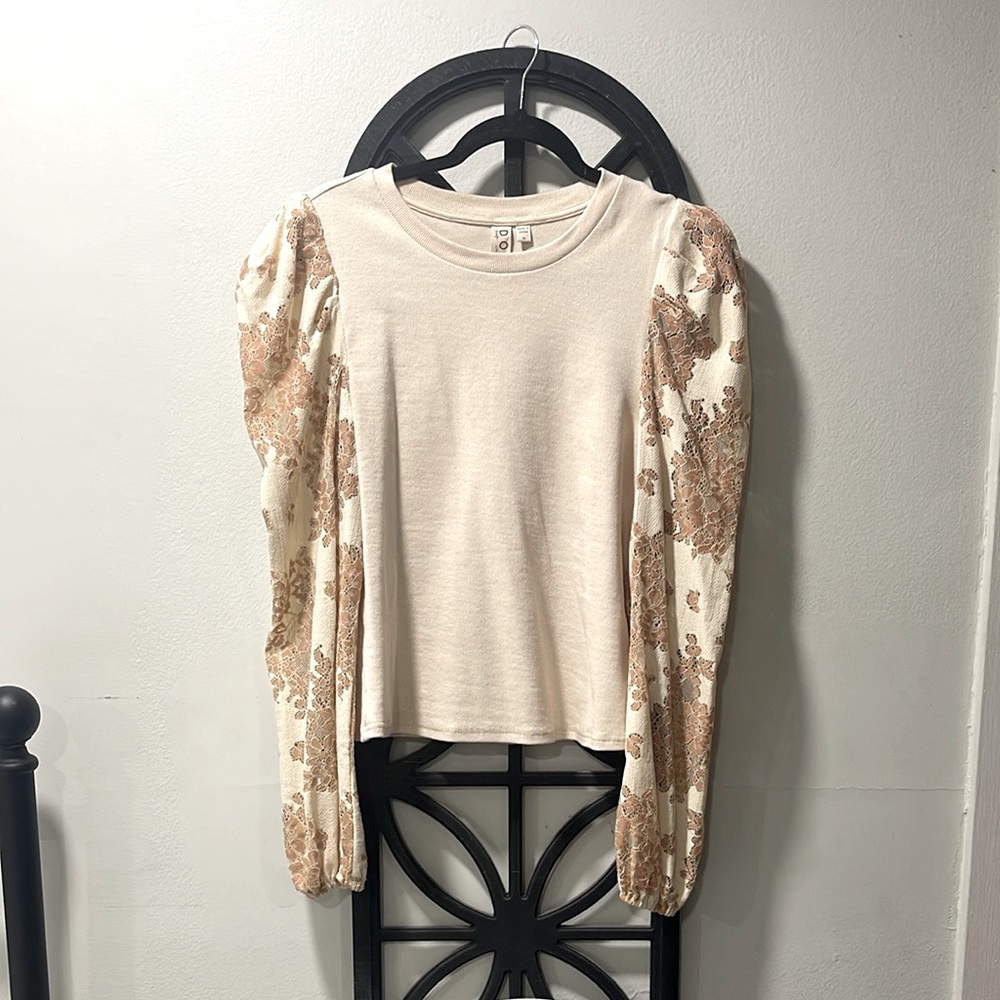 Dolan Cream long sleeved blouse